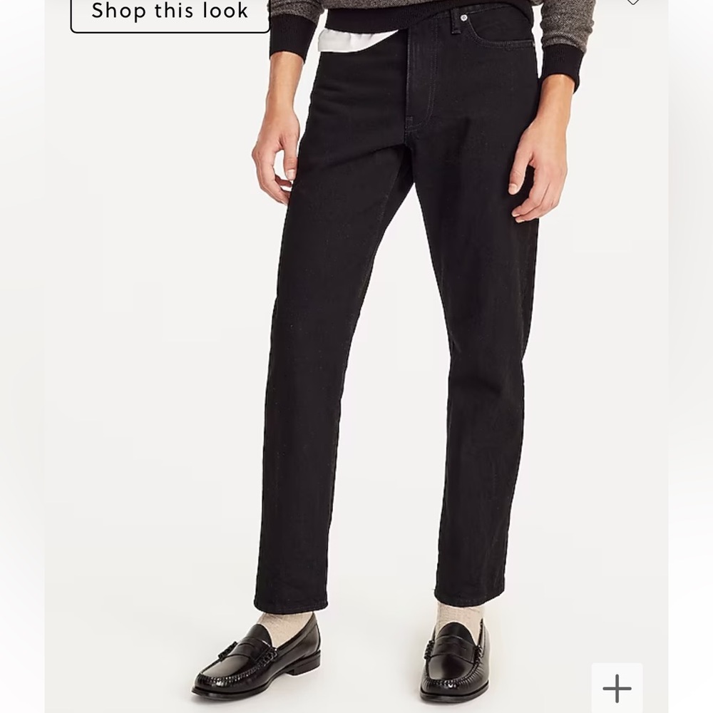 J Crew Classic Straight Jeans, Men’s, 33x30, Black Wash